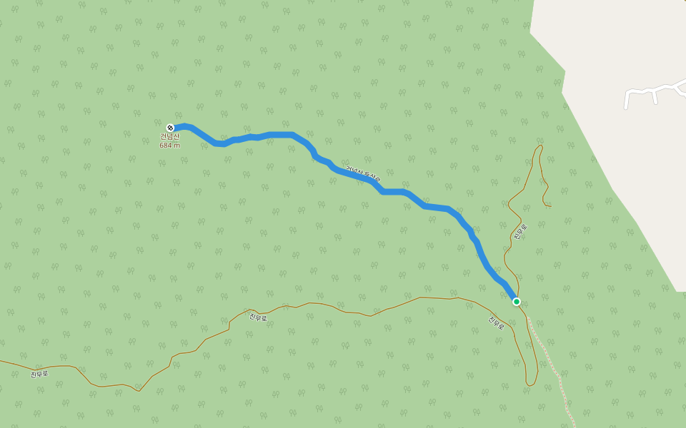 건넘산 등산로 walking route map in Jinan