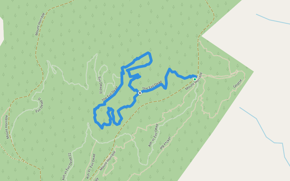 The Evil Dead walking route map in Motukarara