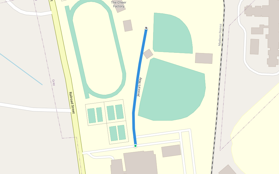 Jessica's Way walking route map in Gray