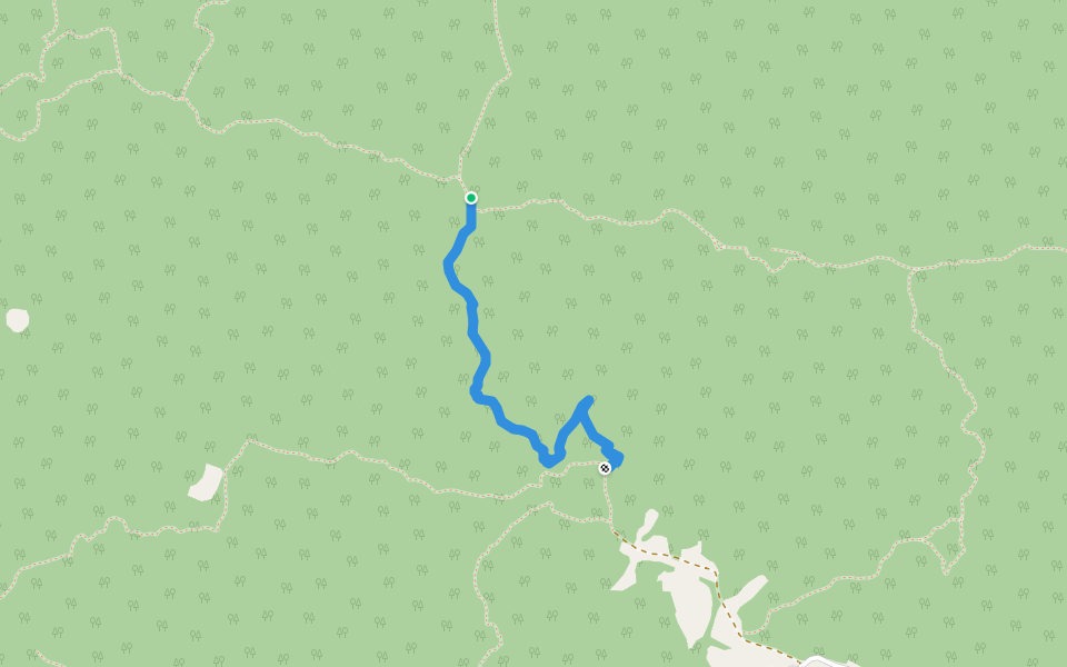 CAUTION STEEP RAVINE walking route map in Tambon Don Pao