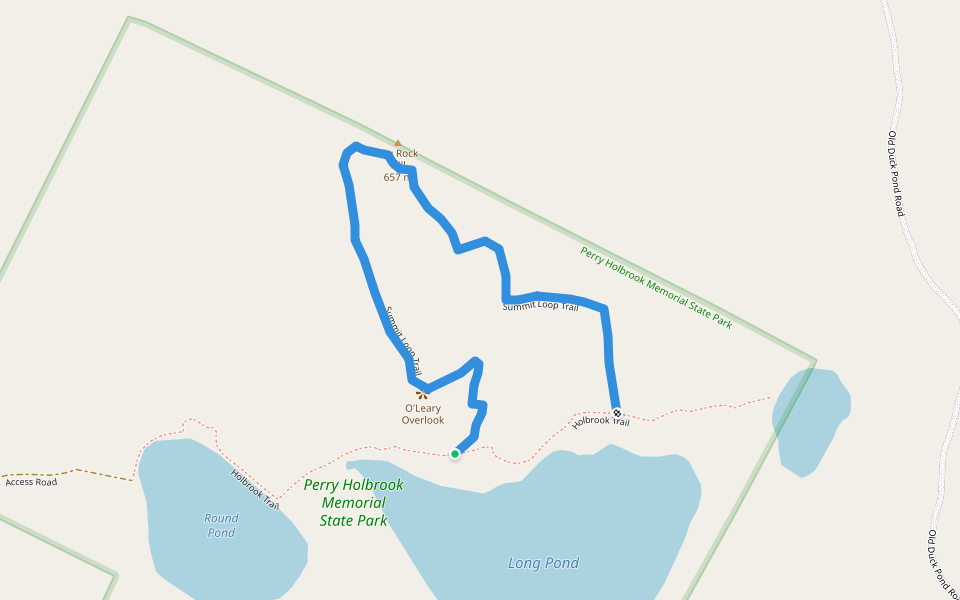 Summit Loop Trail walking route map in Sheffield