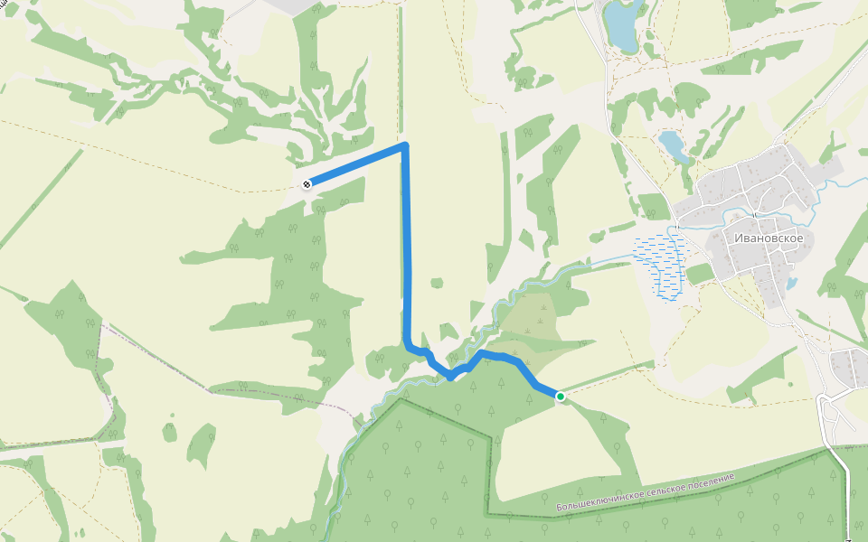 частная територия walking route map in Ivanovskoe