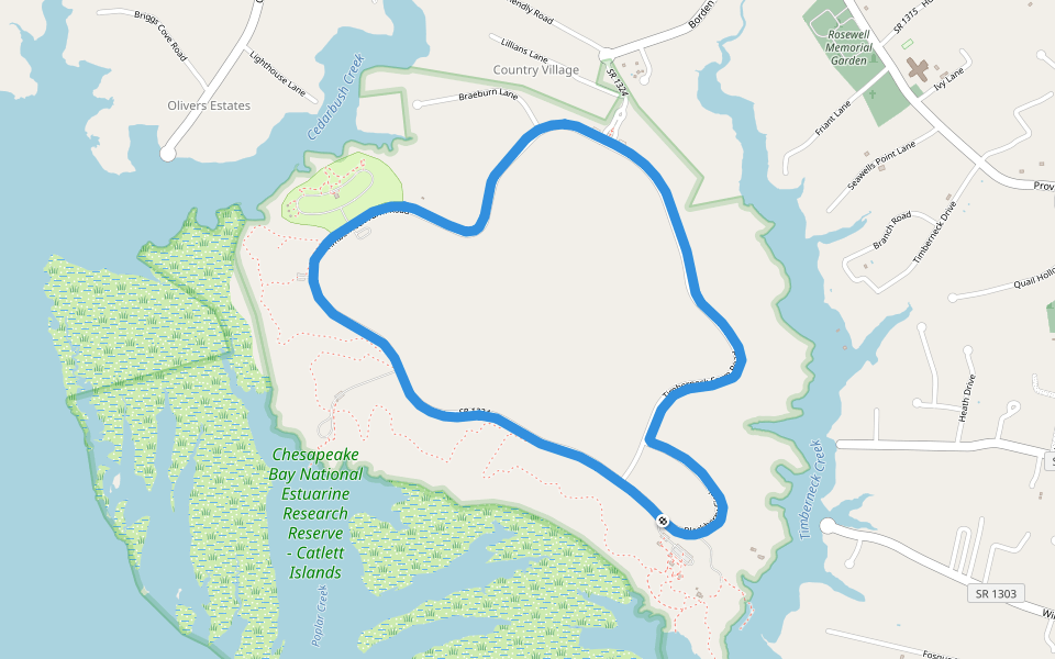 Loop Trail walking route map in Gloucester Point