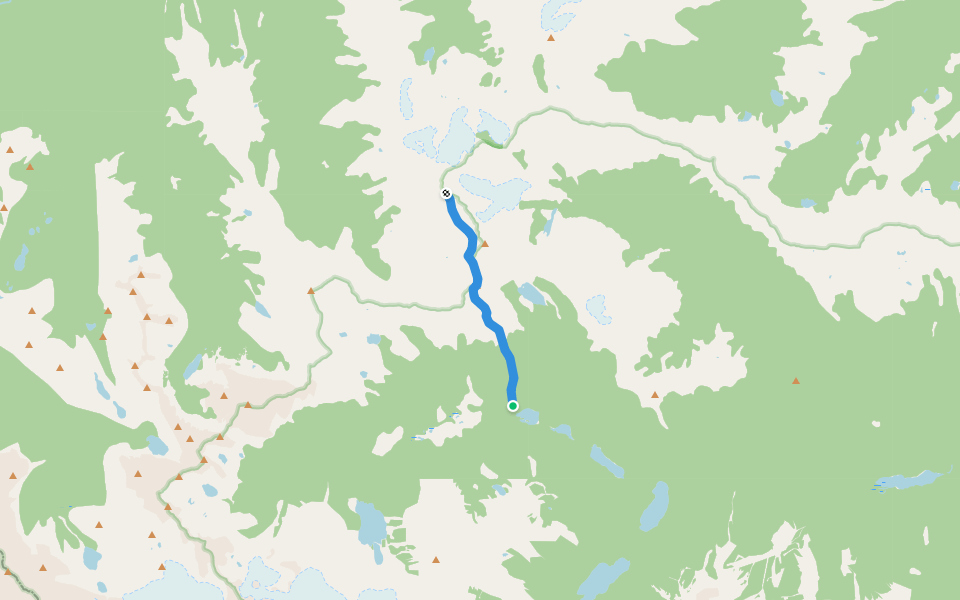 Antimony and Skihist Mountain Scramble Route walking route map in Lytton