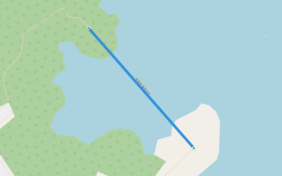 부항댐 출렁다리 walking route map in Gimcheon