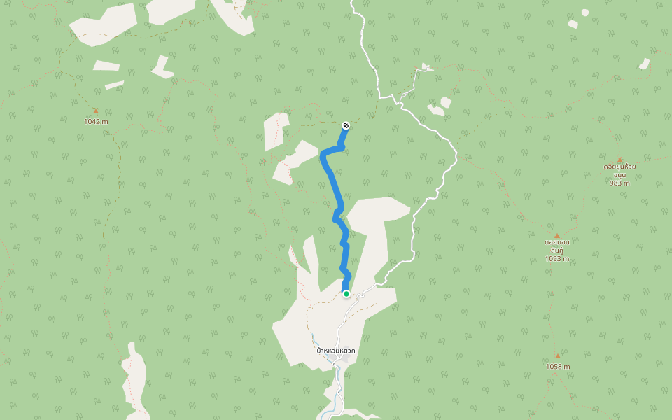 Tech Trail walking route map in Tambon Mae Win
