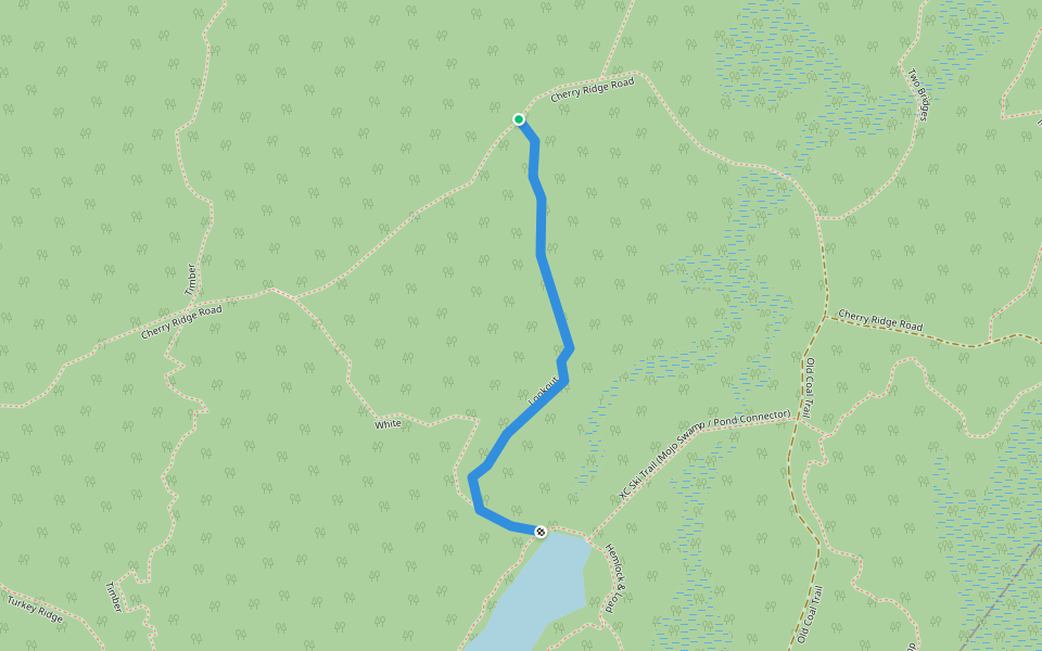 Lookout walking route map in Vernon Township