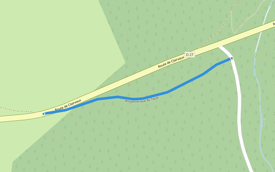 Ancienne voie du Tacot walking route map in Meussia