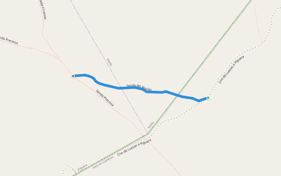 Senda del Atajillo walking route map in Soto en Cameros