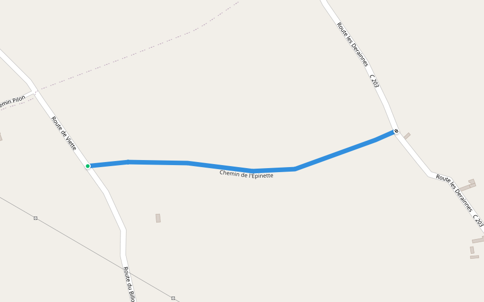 Chemin de l'Épinette walking route map in Saint-Pierre-en-Auge