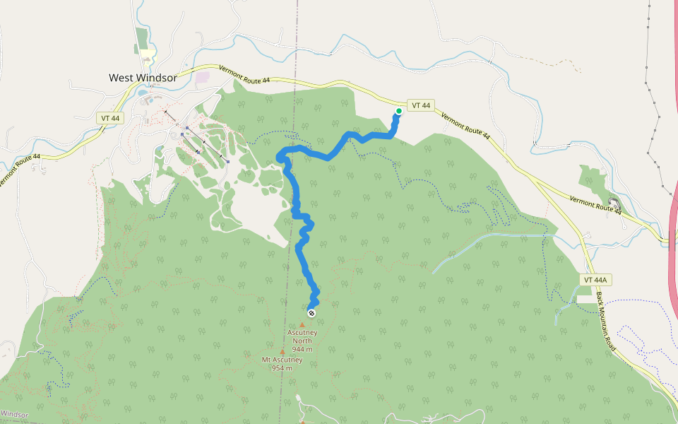 Brownsville Trail walking route map in Windsor