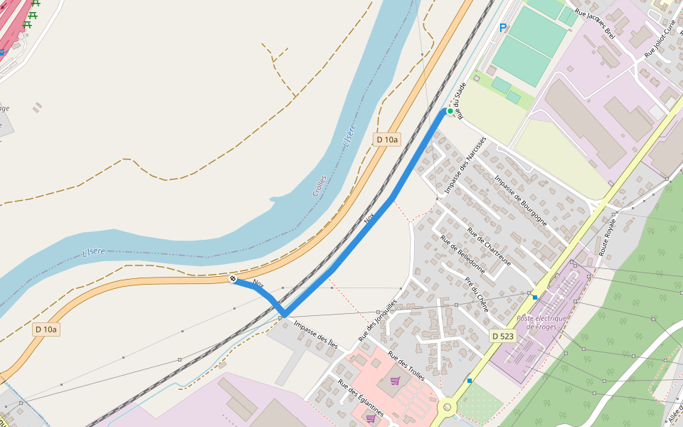 Nox walking route map in Froges