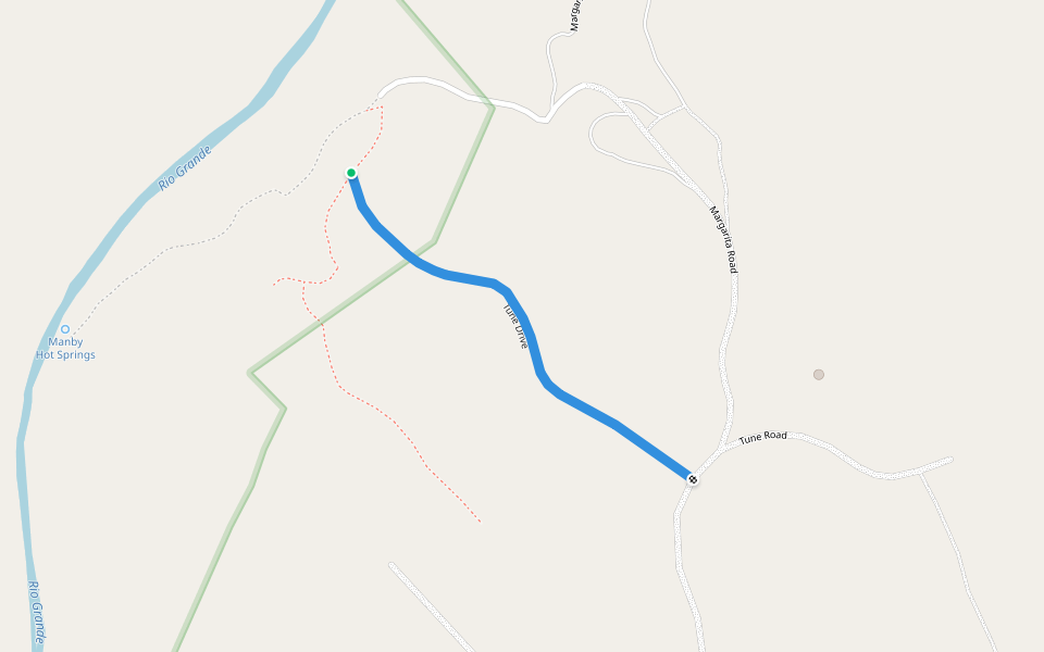 Tune Drive walking route map in El Prado