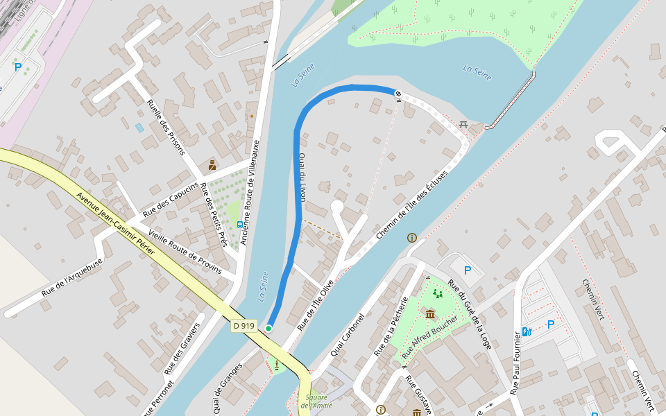 Quai du Livon walking route map in Nogent-sur-Seine