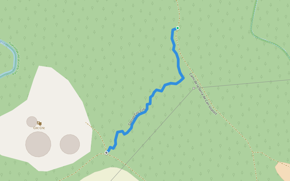 Corriol Circ Cric walking route map in Sant Esteve de Palautordera