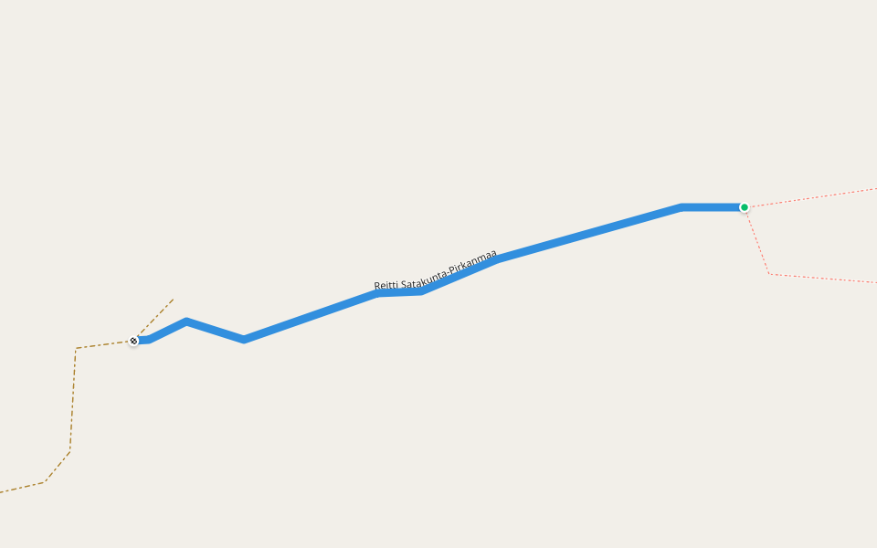 Reitti Satakunta-Pirkanmaa walking route map in Hirsimäki