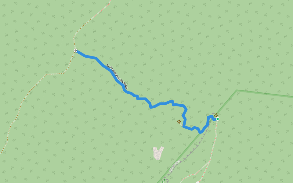 Бойкинский Кулуар walking route map in Sokolinoye