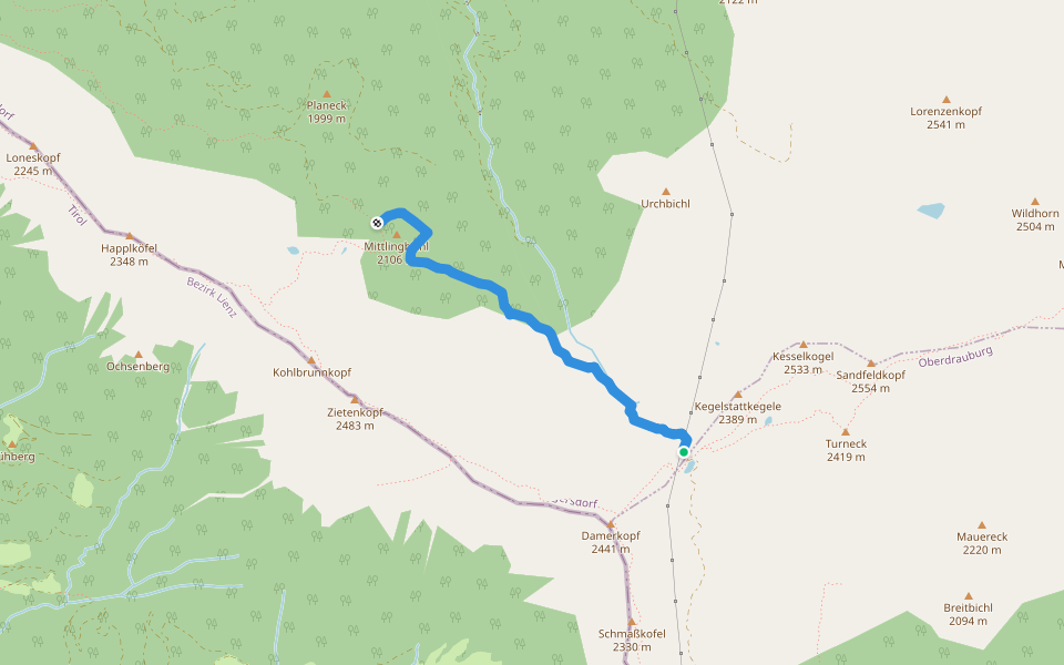 318a walking route map in Strieden