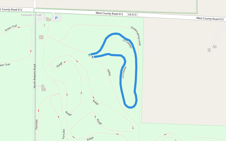 Lil Coaster walking route map in Frederic