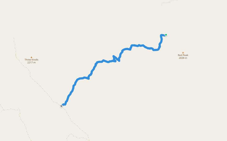 Fourth of July/Red Ridge Trail walking route map in Idaho Falls