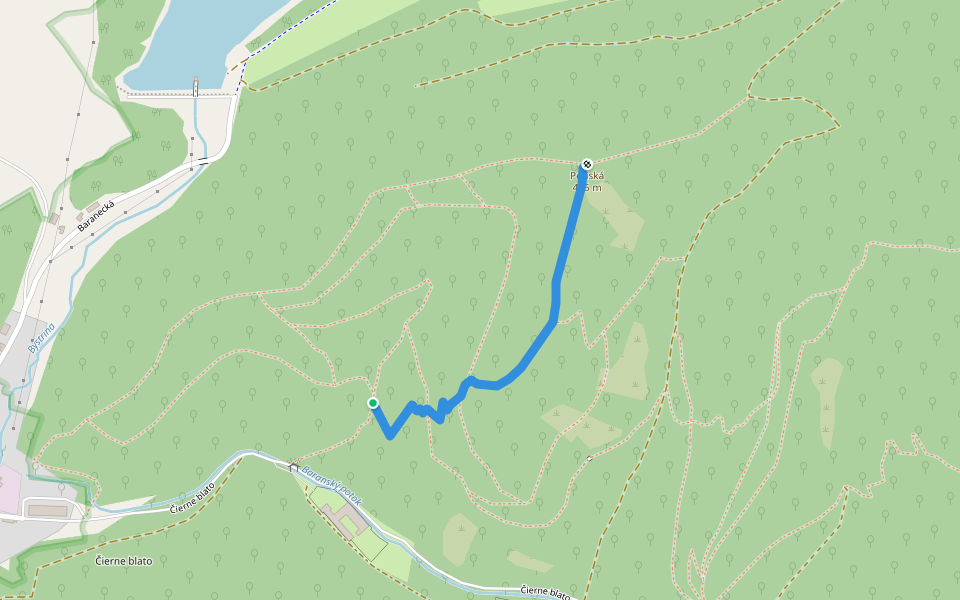 Laskonka walking route map in Brezová pod Bradlom