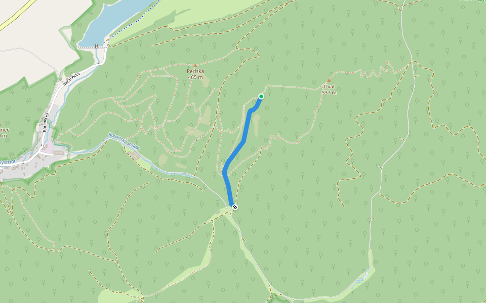 Pitbull - hrebeň walking route map in Brezová pod Bradlom