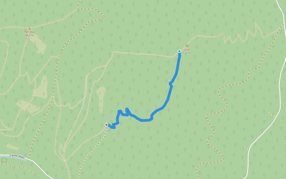 Doberman walking route map in Košariská