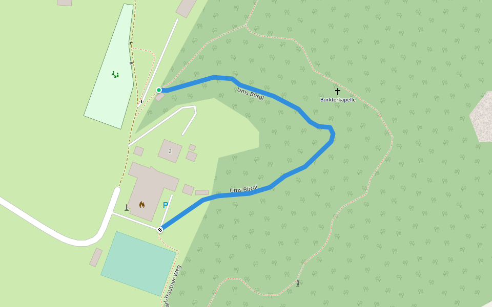 Ums Bürgl walking route map in Oberperfuss