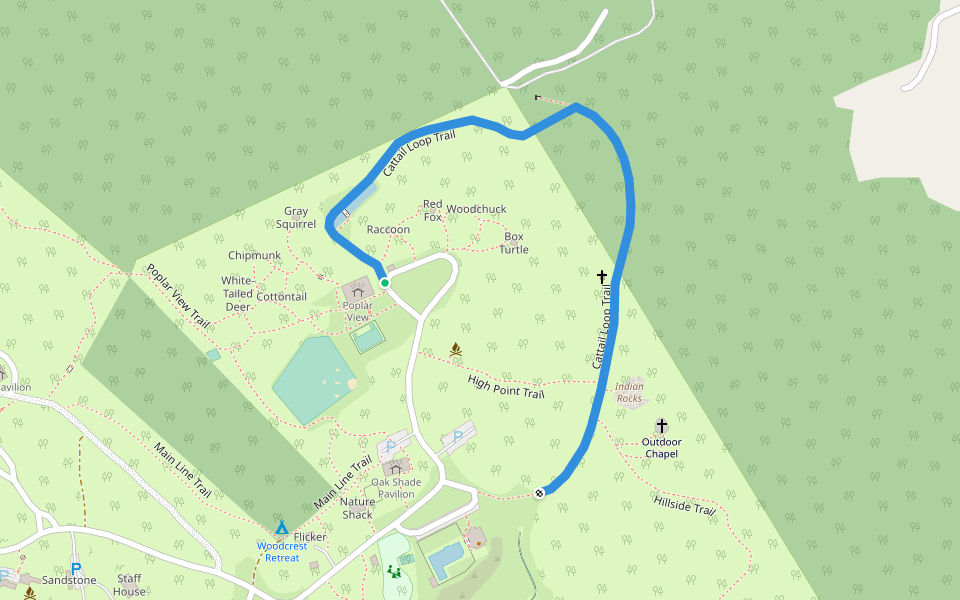 Cattail Loop Trail walking route map in Ephrata