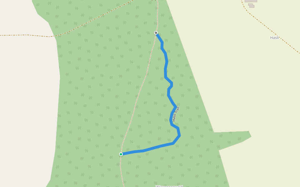 Hasli Trail walking route map in Pfaffnau