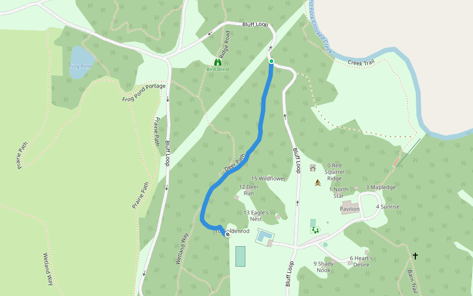 Deer Path walking route map in Washington