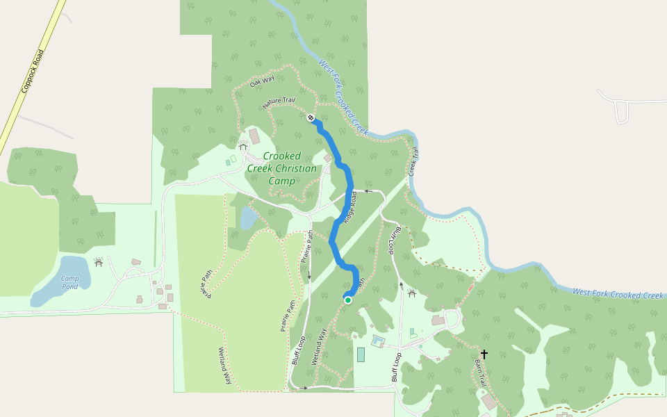 Ridge Road walking route map in Washington