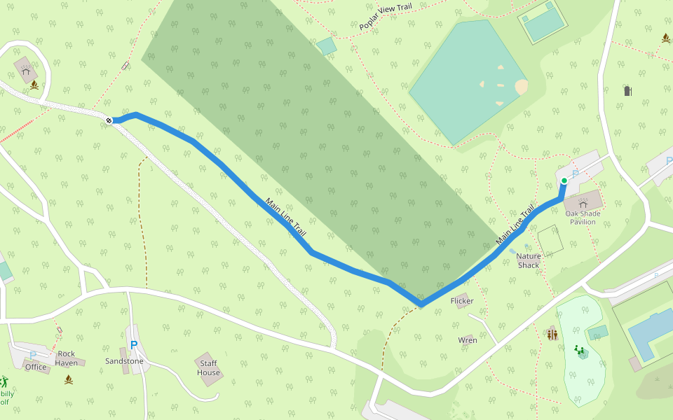 Main Line Trail walking route map in Stevens