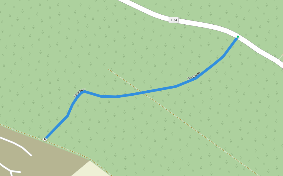 Forstweg walking route map in Bleckede