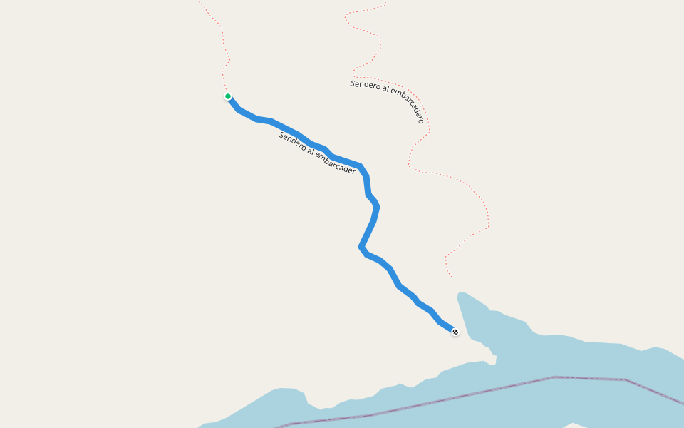 Sendero al embarcader walking route map in Xidhí