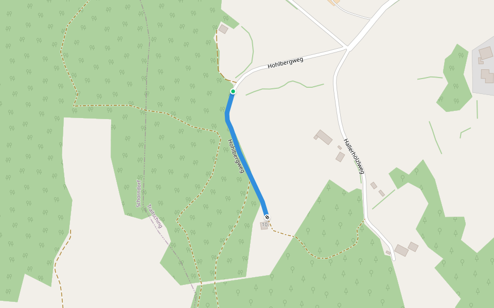 Hohlbergweg walking route map in Traitsching