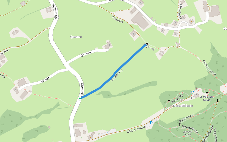 Quantenweg walking route map in Benken