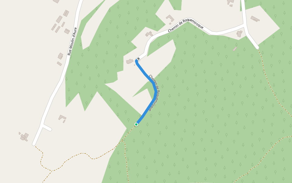 Chemin de Roquemiroque walking route map in Mons