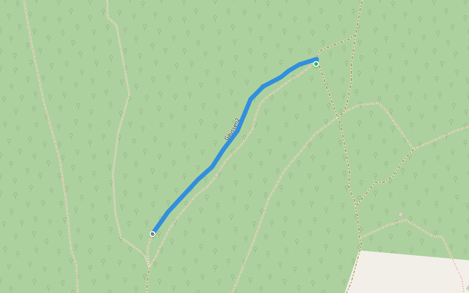 Gaussen2 walking route map in Deaux