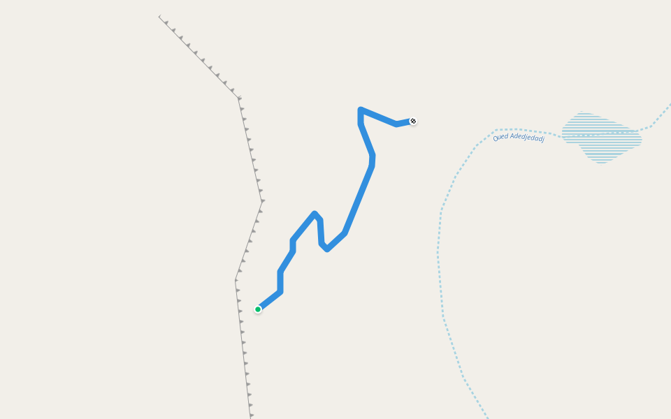 Herders Path walking route map in Djanet