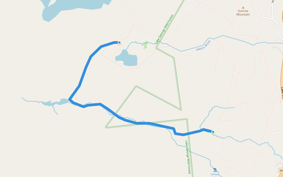 Beaver Meadow Trail walking route map in Silver Bay