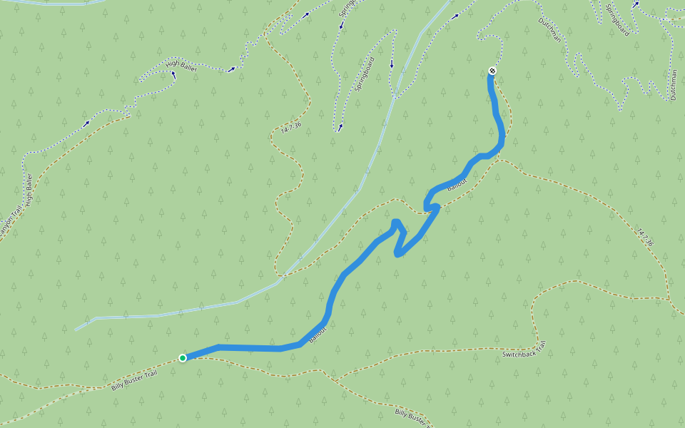 Bailout walking route map in Alsea