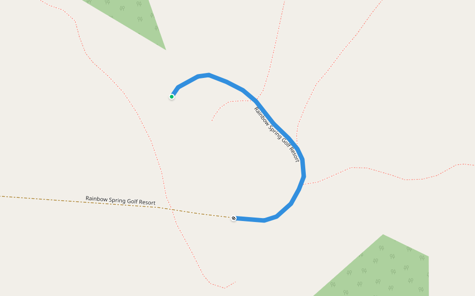 Rainbow Spring Golf Resort walking route map in Mukwonago