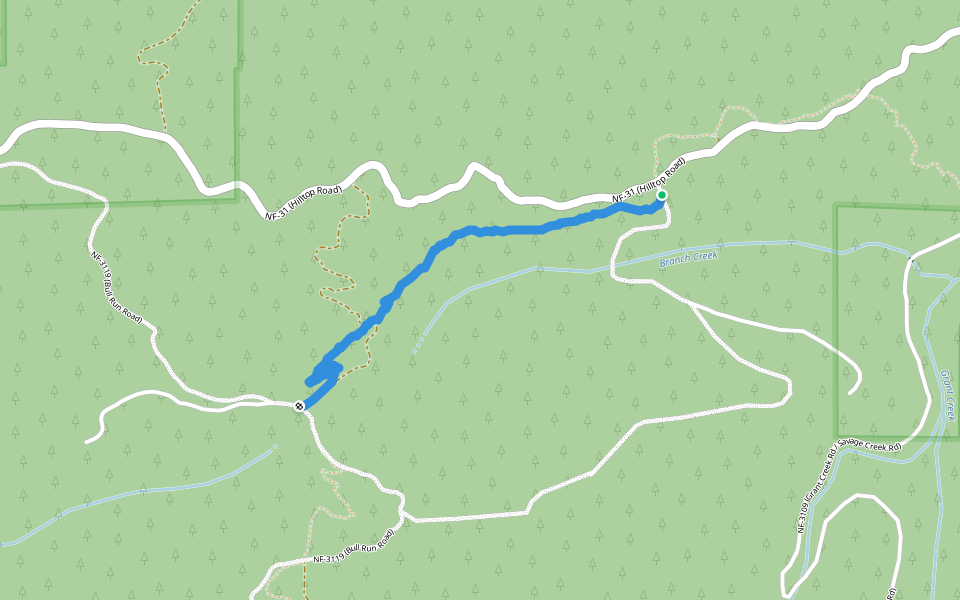 Branch Creek Segment walking route map in Eddyville