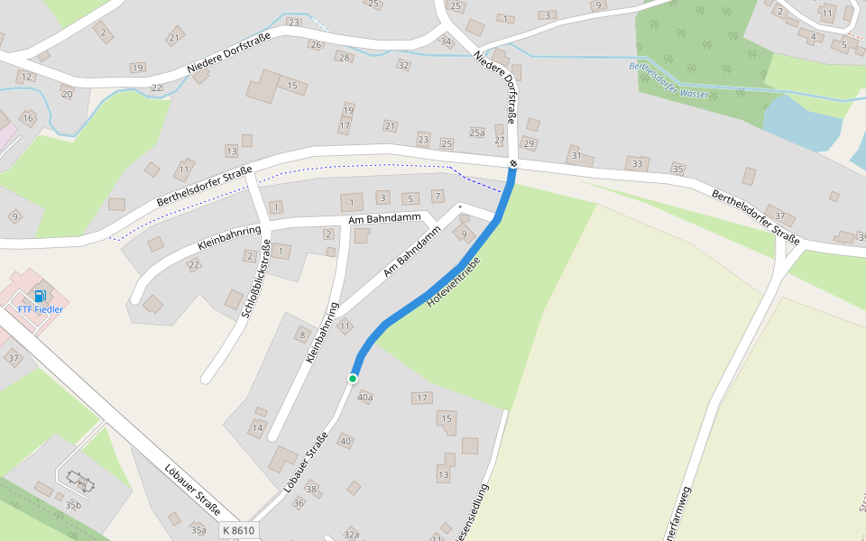 Hofeviehtriebe walking route map in Herrnhut