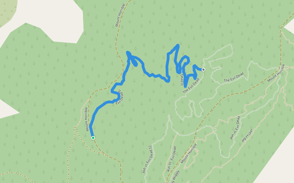 Evil Dead II walking route map in Motukarara