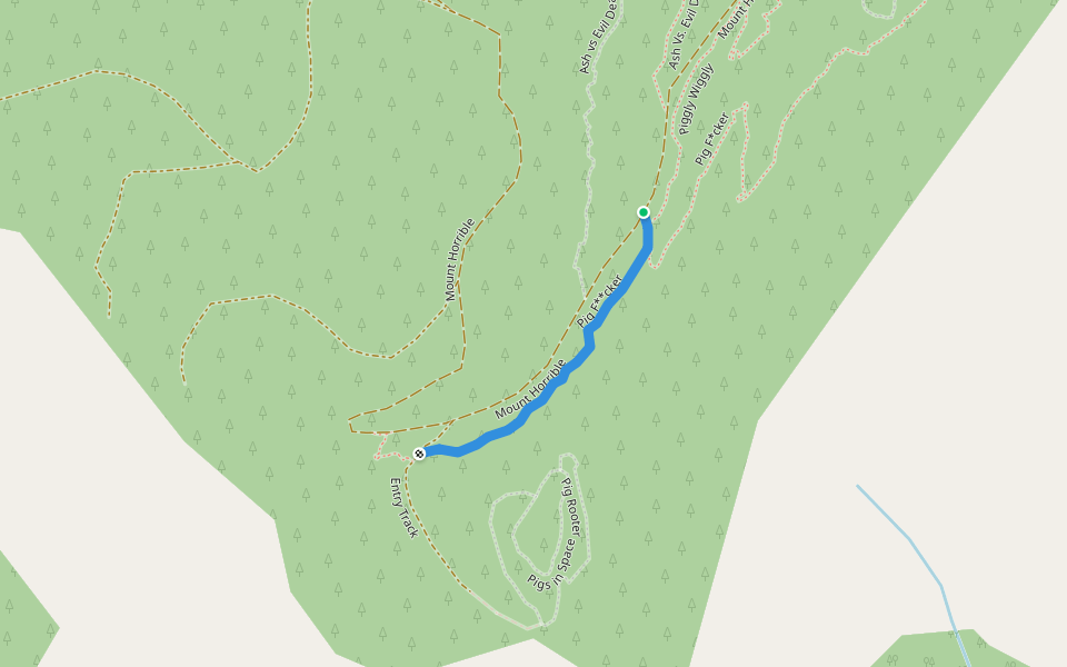 Pig F**cker walking route map in Motukarara