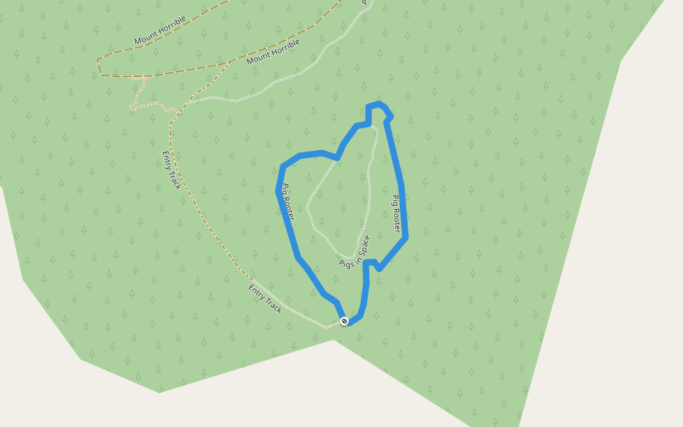 Pig Rooter walking route map in Ataahua