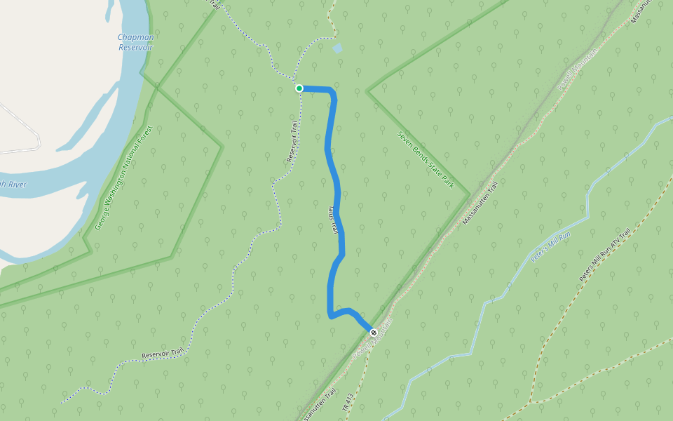 Talus Trail walking route map in Woodstock