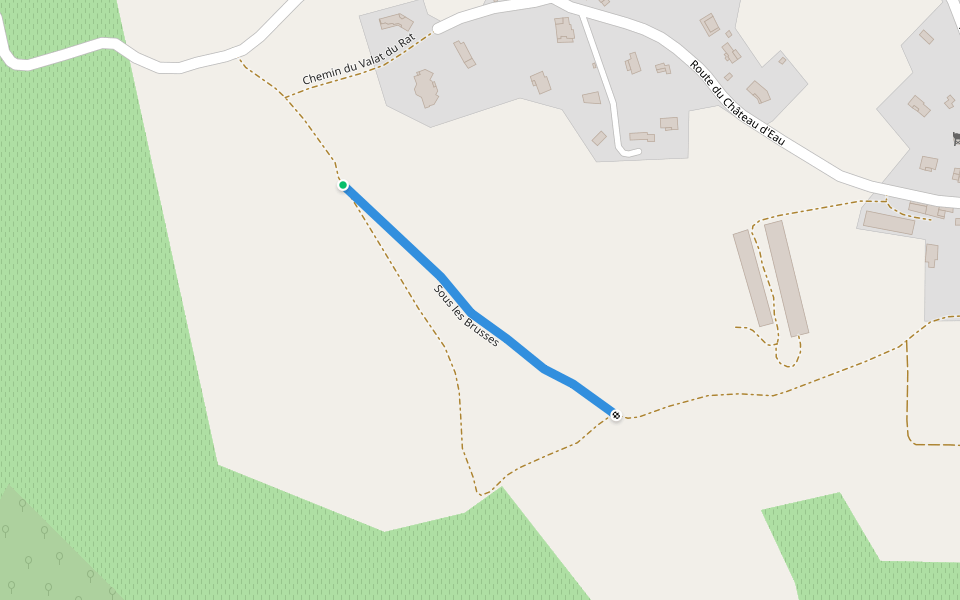 Sous les Brusses walking route map in Saint-Jean-de-Ceyrargues